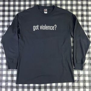Marilyn Manson Got Violence? Rock Band Vintage Giant L/S black t shirt